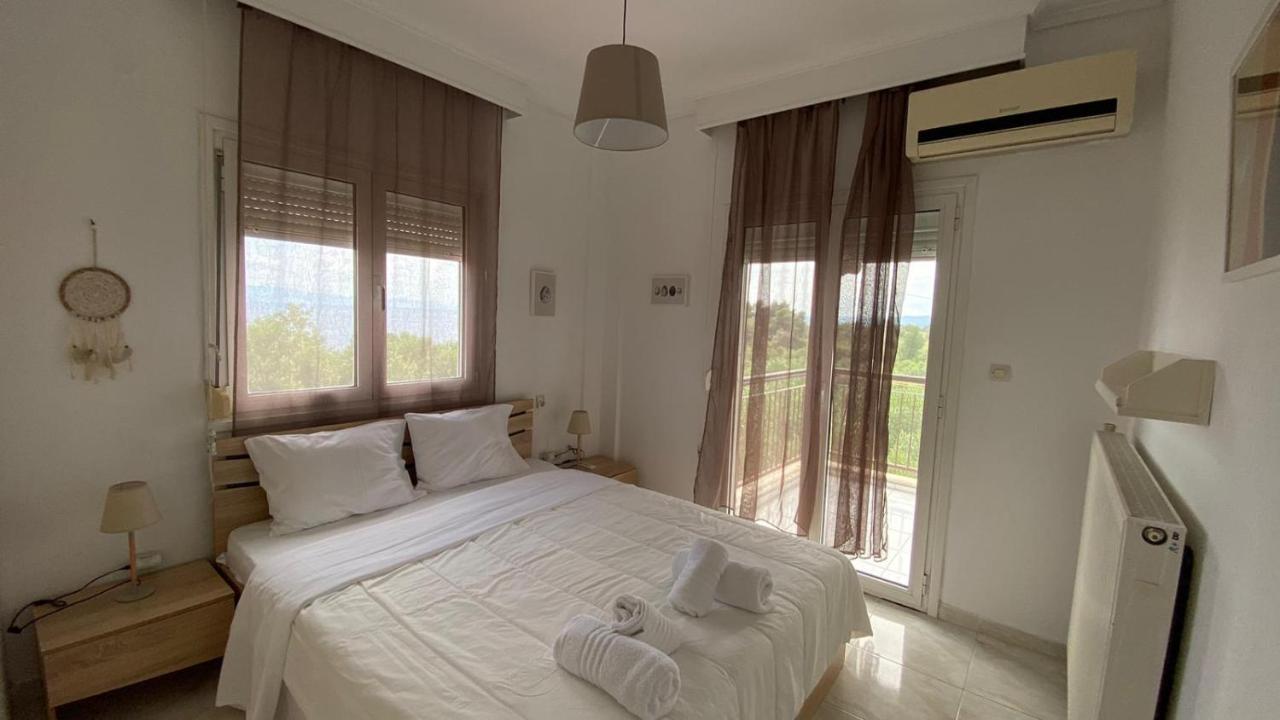 Amazing Sea View Loft, Afytos Apartment Bagian luar foto